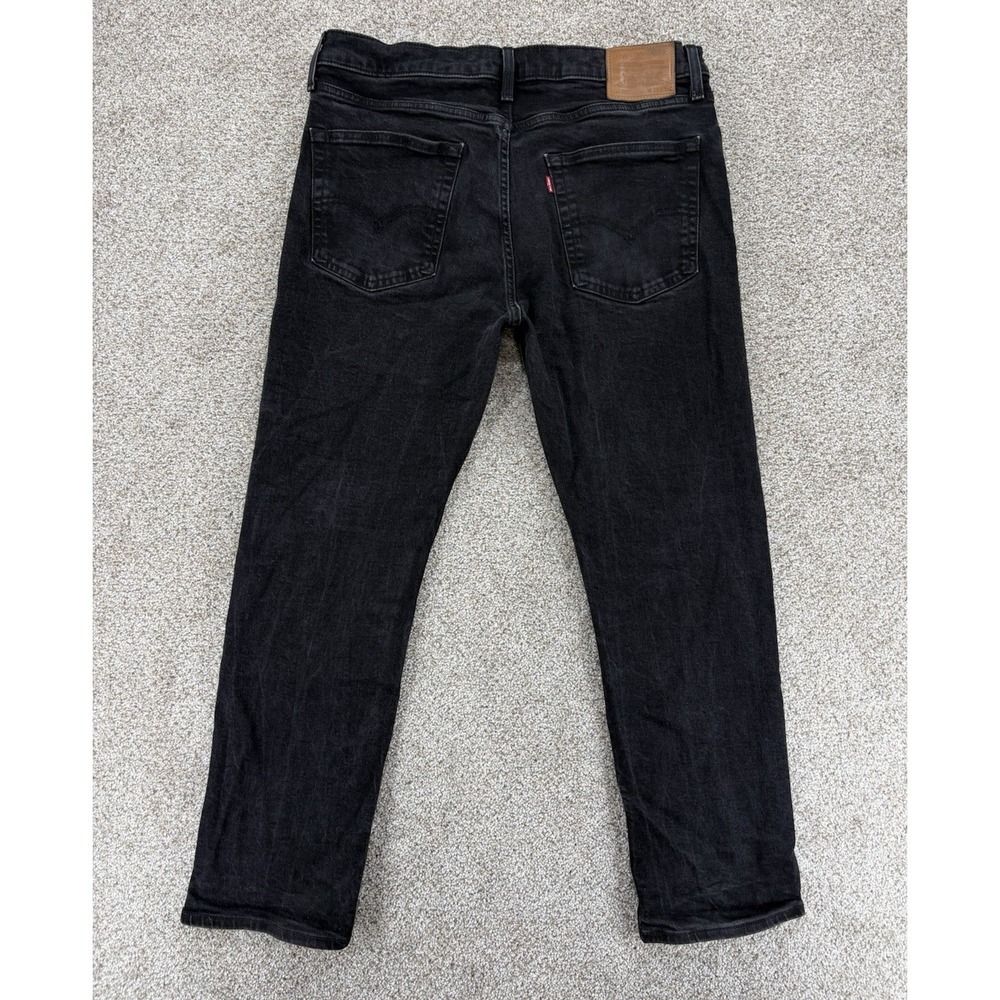 Levi's 502 Premium Taper Fit Jeans Mens 36x30 Black Knight Stretch (29" Inseam) - Picture 2 of 12